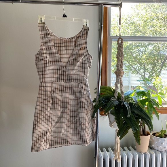 Dolls Kill Plaid Mini Dress with Belt size XS - Picture 3 of 3